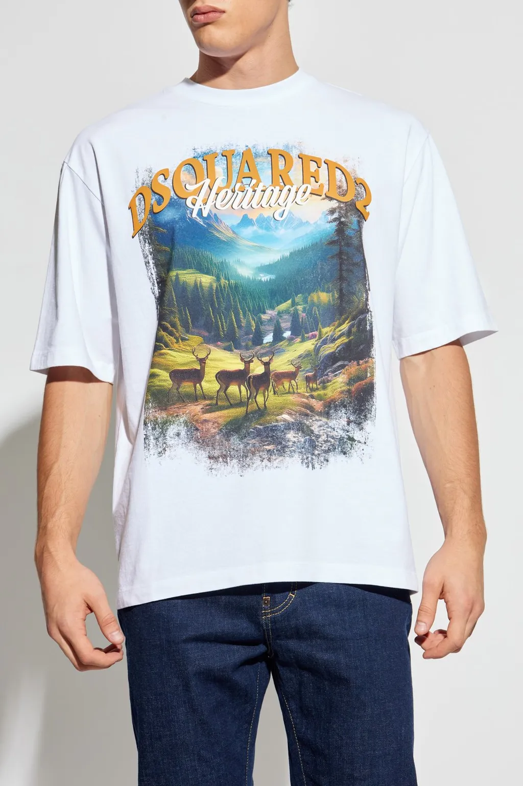 Dsquared2 Graphic Printed Crewneck T-Shirt