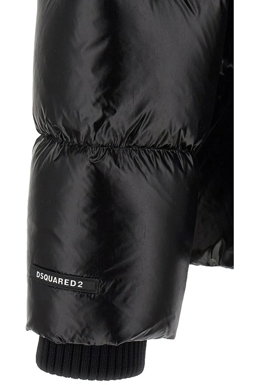 Dsquared2 Logo Patch Hooded Down Jacket