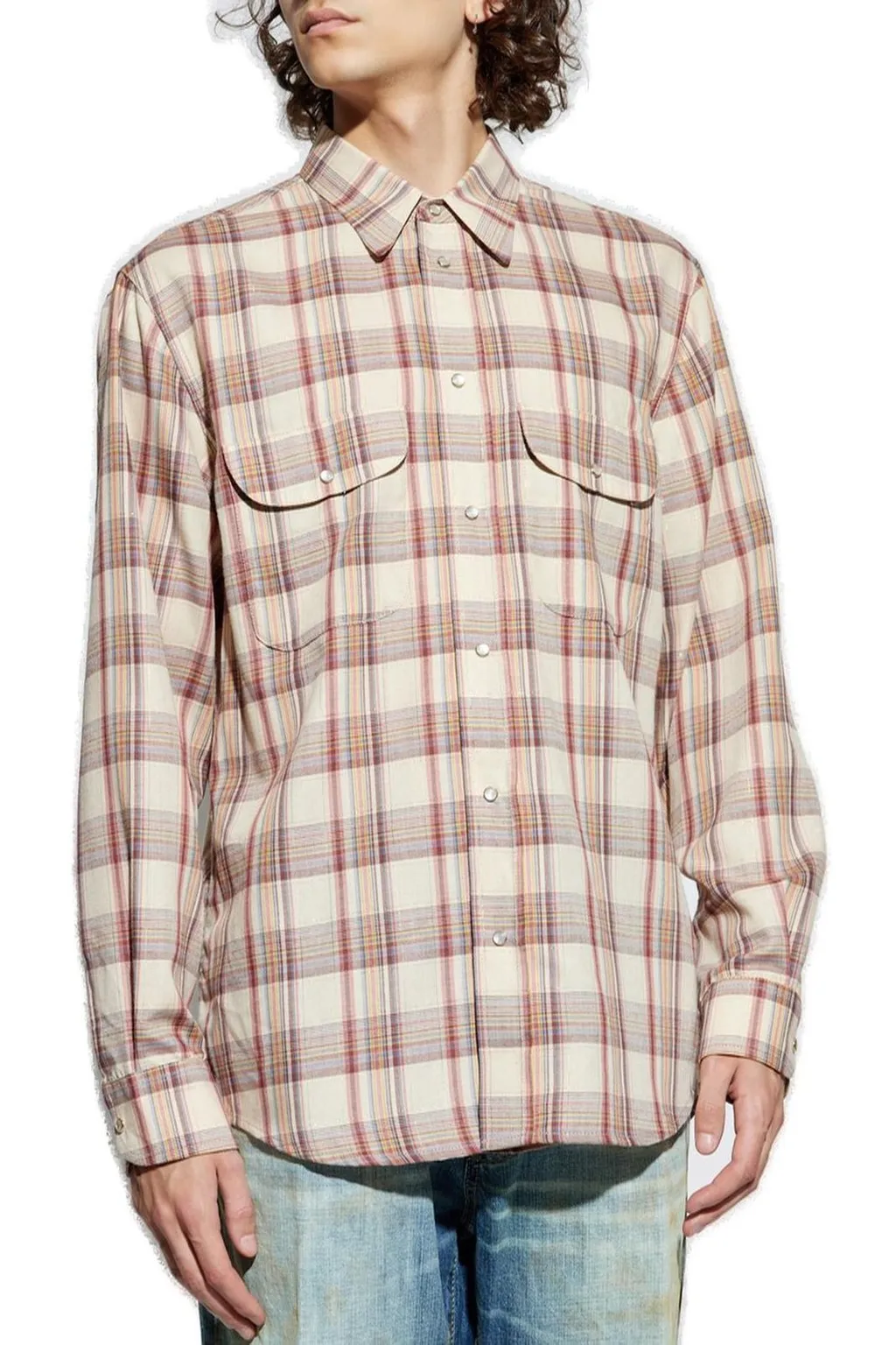 Dsquared2 Checked Curved Hem Shirt