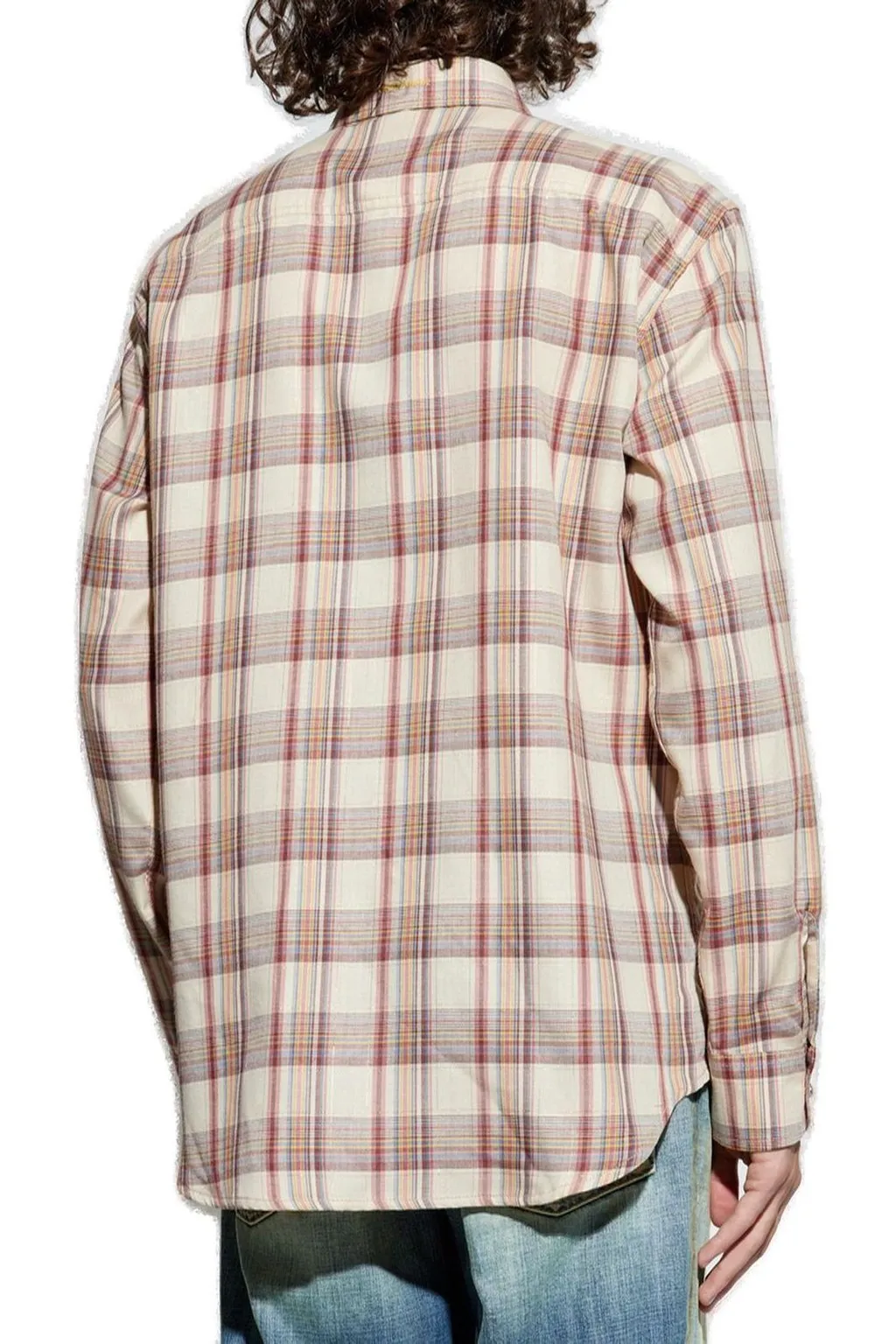 Dsquared2 Checked Curved Hem Shirt