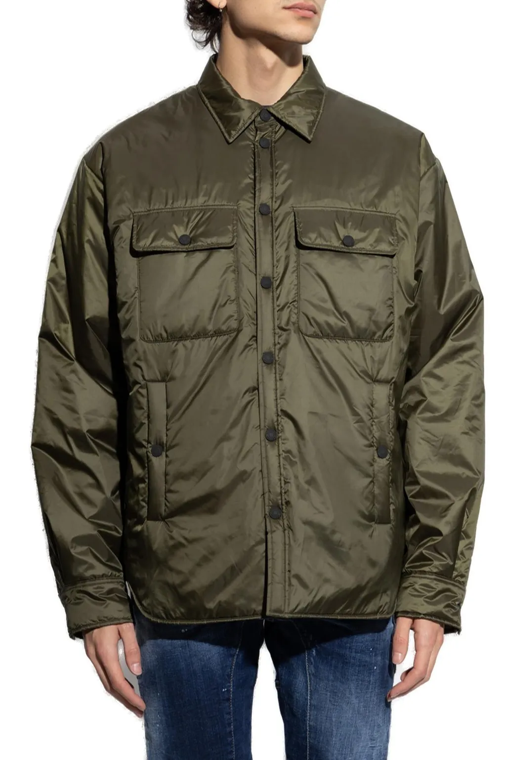 Dsquared2 Button-Up Padded Shirt Jacket