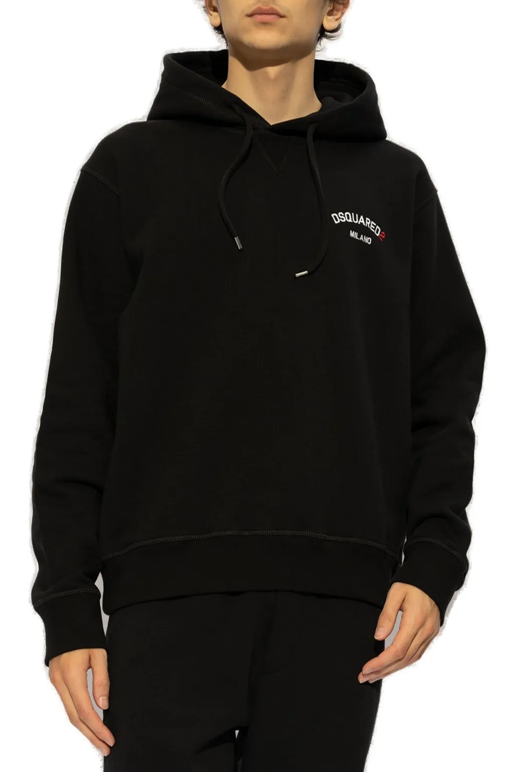 Dsquared2 Logo Printed Drawstring Hoodie