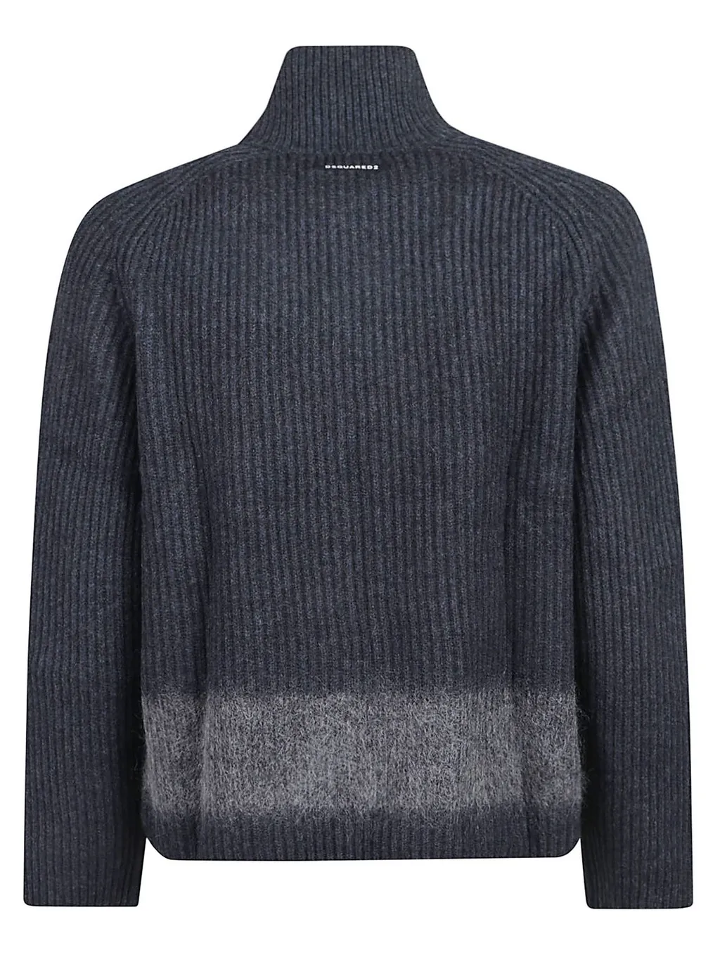 Dsquared2 High-Neck Zipped Knitted Cardigan