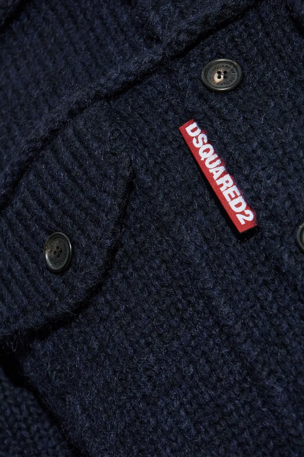 Dsquared2 Logo Tag Buttoned Knitted Cardigan