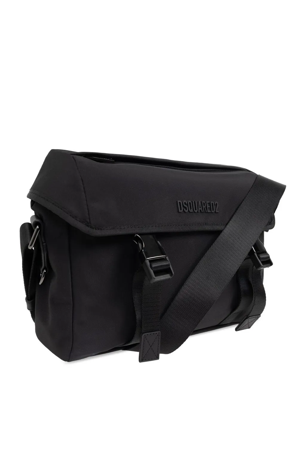 Dsquared2 Logo Lettering Foldover Messenger Bag