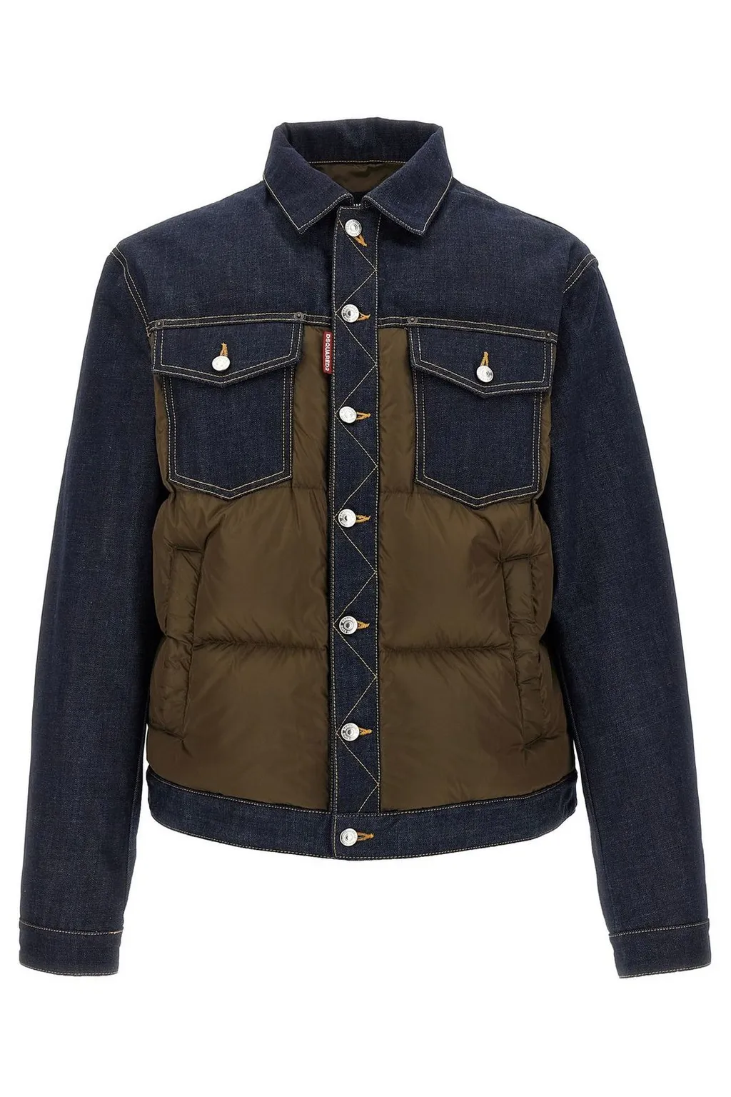 Dsquared2 Hybrid Panelled Puffer Jacket