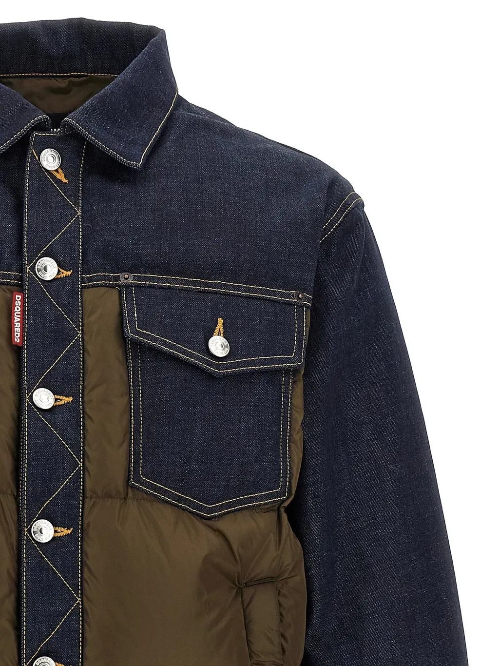 Dsquared2 Hybrid Panelled Puffer Jacket