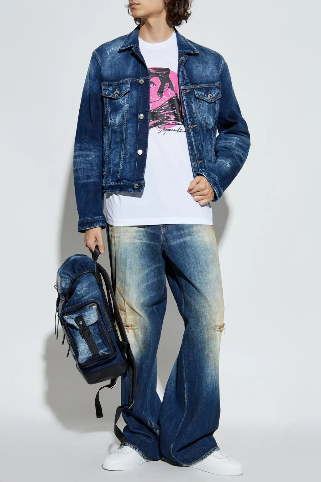 Dsquared2 Graphic Printed Crewneck T-Shirt