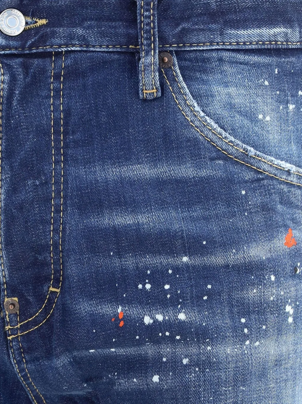Dsquared2 Logo Patch Distressed Jeans