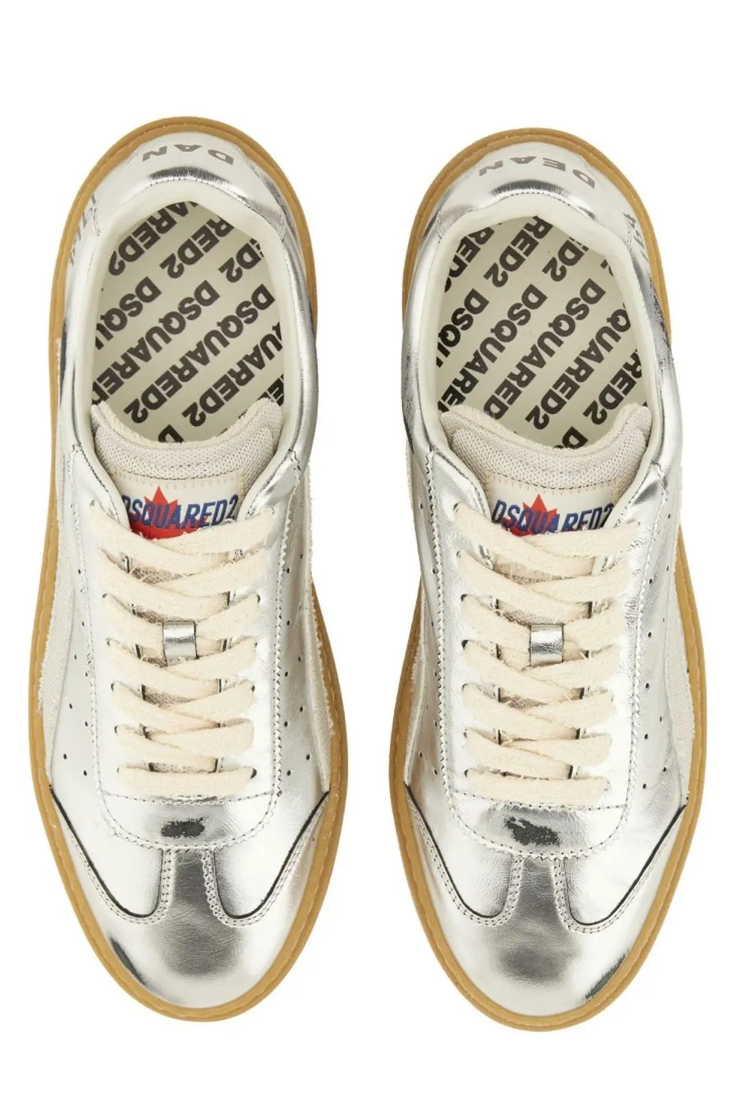 Dsquared2 Round-Toe Lace-Up Sneakers