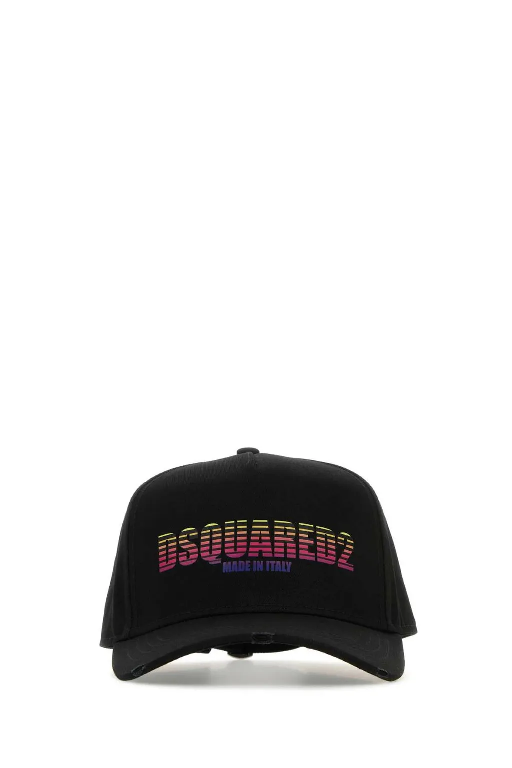 Dsquared2 Logo-Printed Curved Peak Distressed Baseball Cap