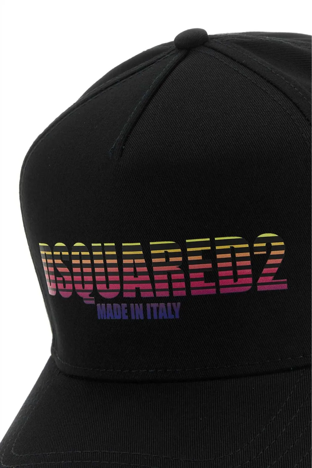 Dsquared2 Logo-Printed Curved Peak Distressed Baseball Cap