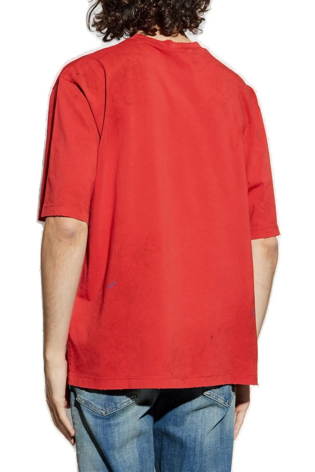 Dsquared2 Logo Printed Crewneck Distressed T-Shirt