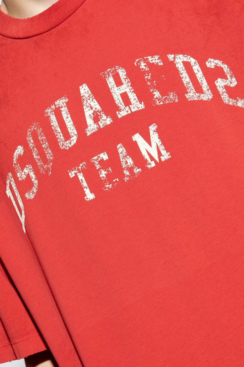Dsquared2 Logo Printed Crewneck Distressed T-Shirt