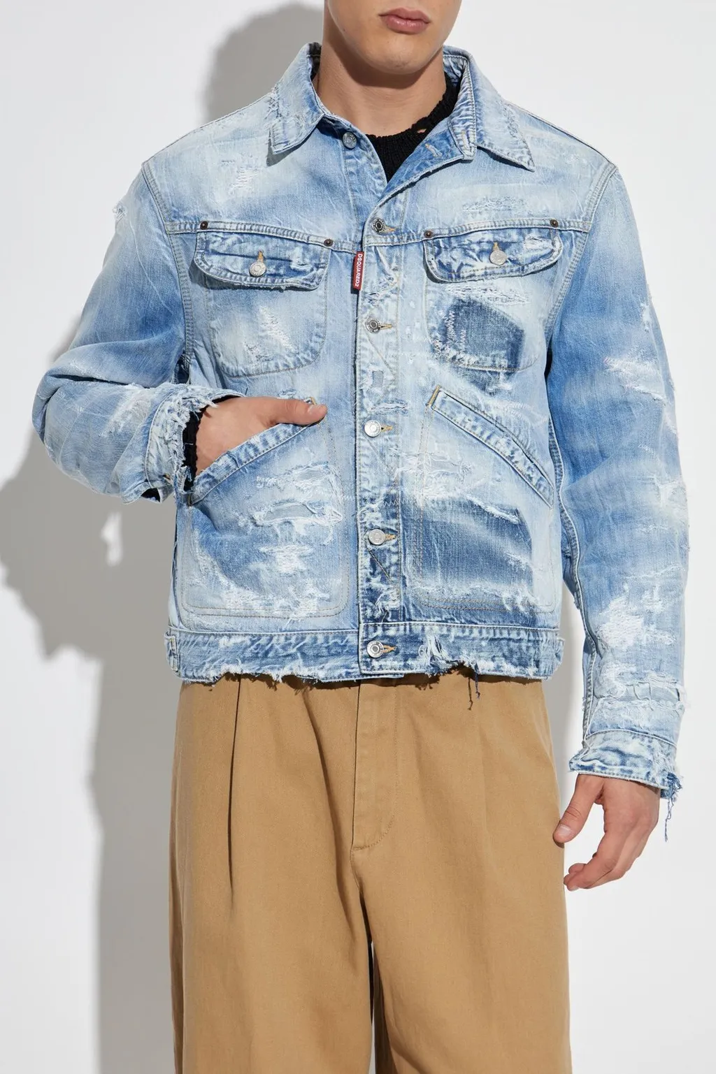 Dsquared2 Distressed Denim Jacket