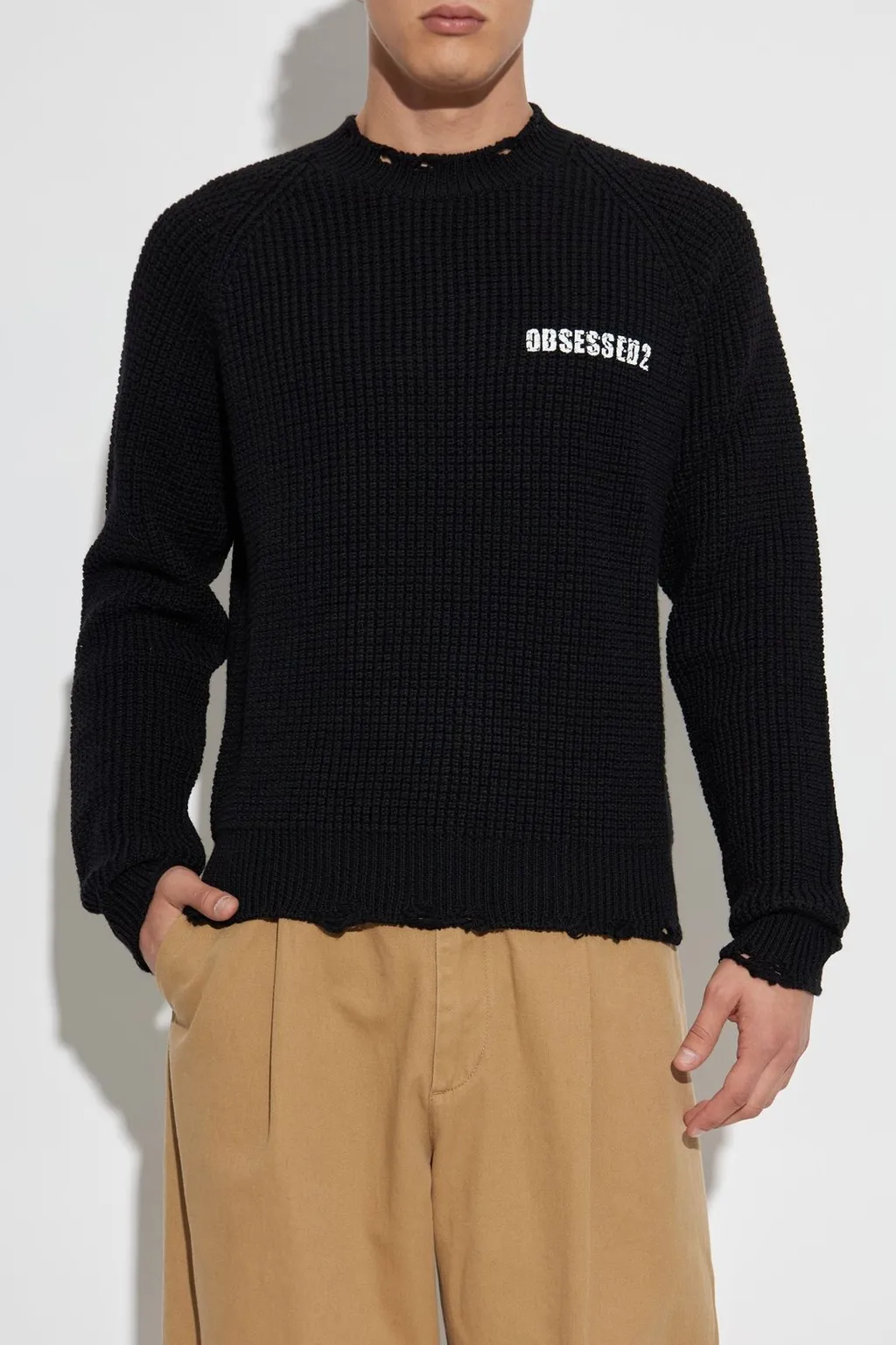 Dsquared2 Distressed Knitted Jumper