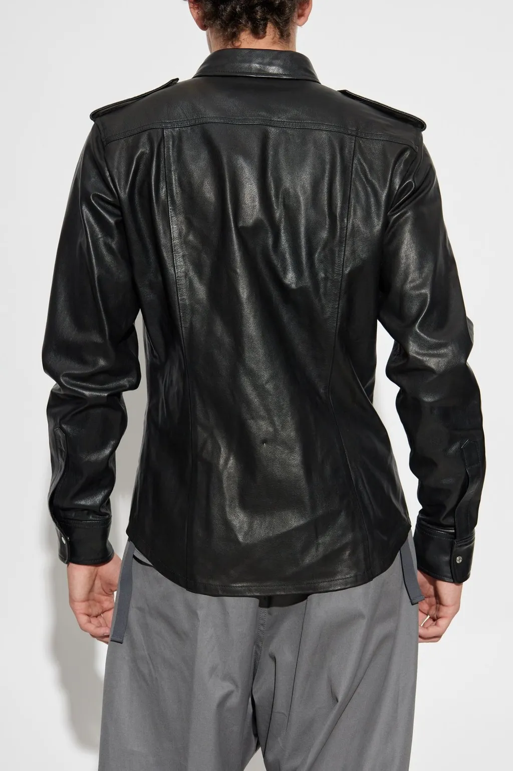 Dsquared2 Chest Pocket Leather Shirt
