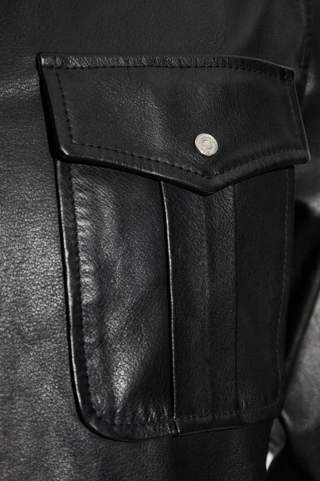 Dsquared2 Chest Pocket Leather Shirt