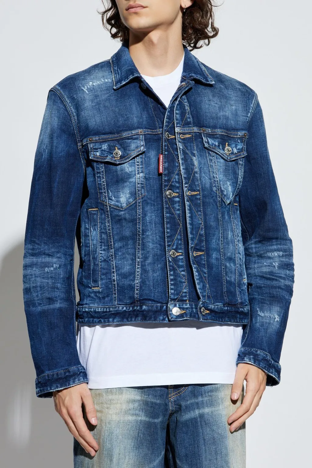 Dsquared2 Distressed Denim Jacket