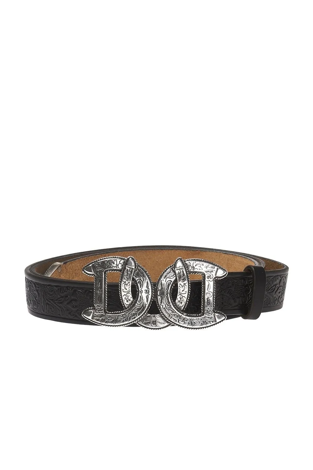 Dsquared2 Embossed Pattern Logo Buckle Belt