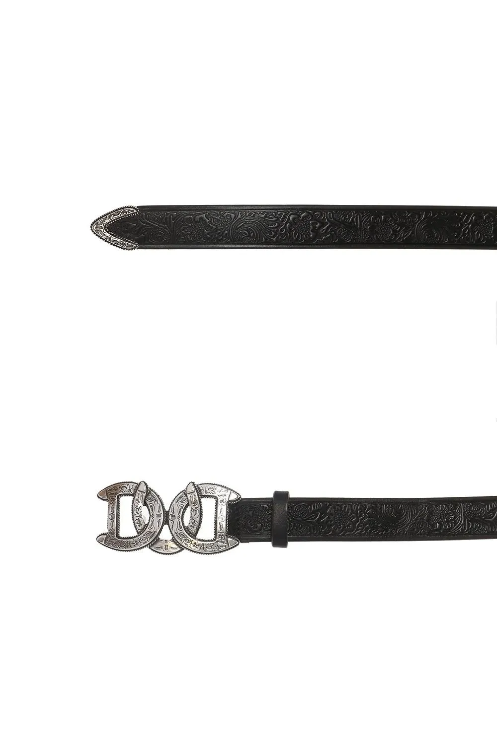 Dsquared2 Embossed Pattern Logo Buckle Belt