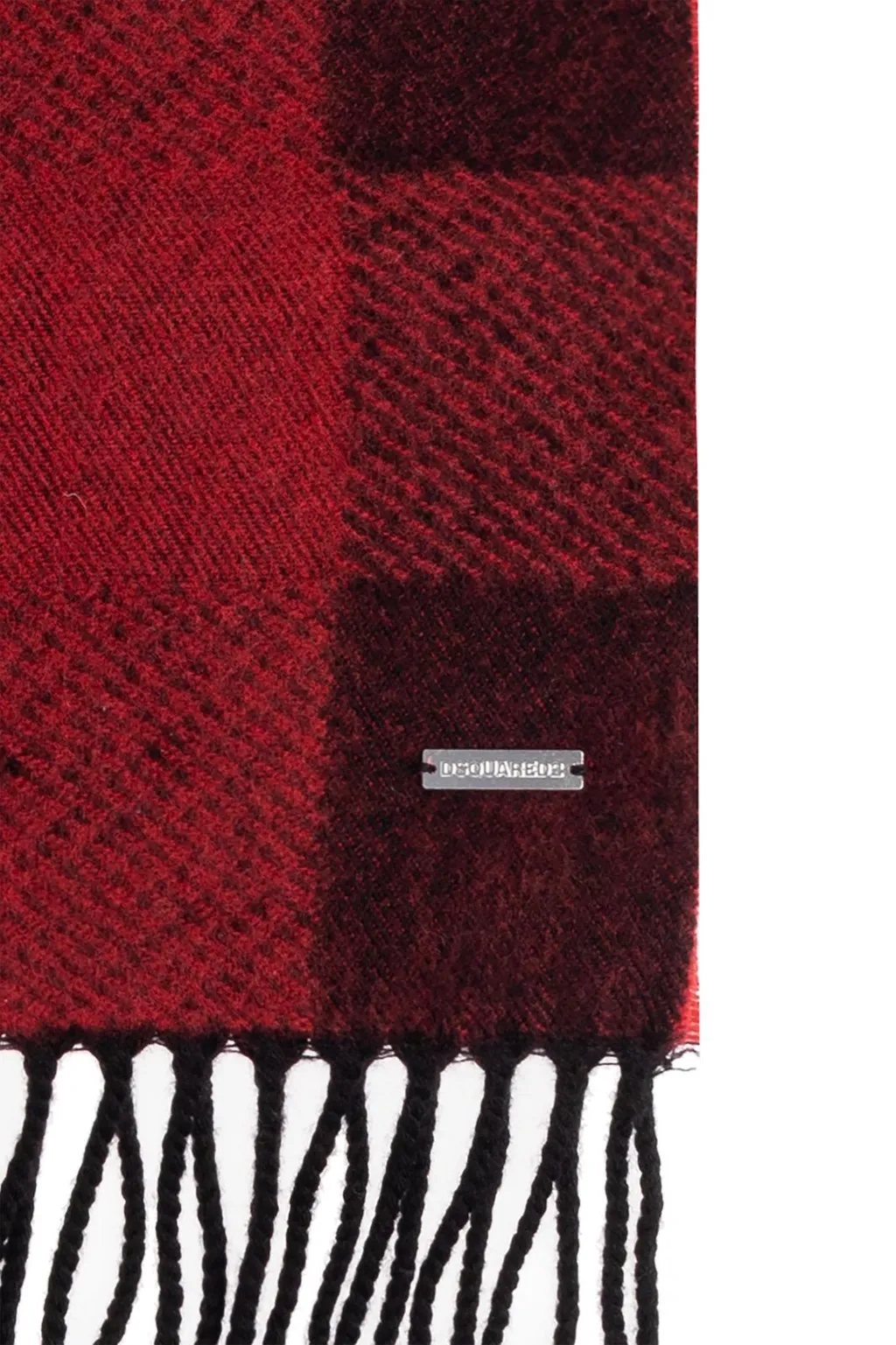 Dsquared2 Checked Logo Plaque Scarf