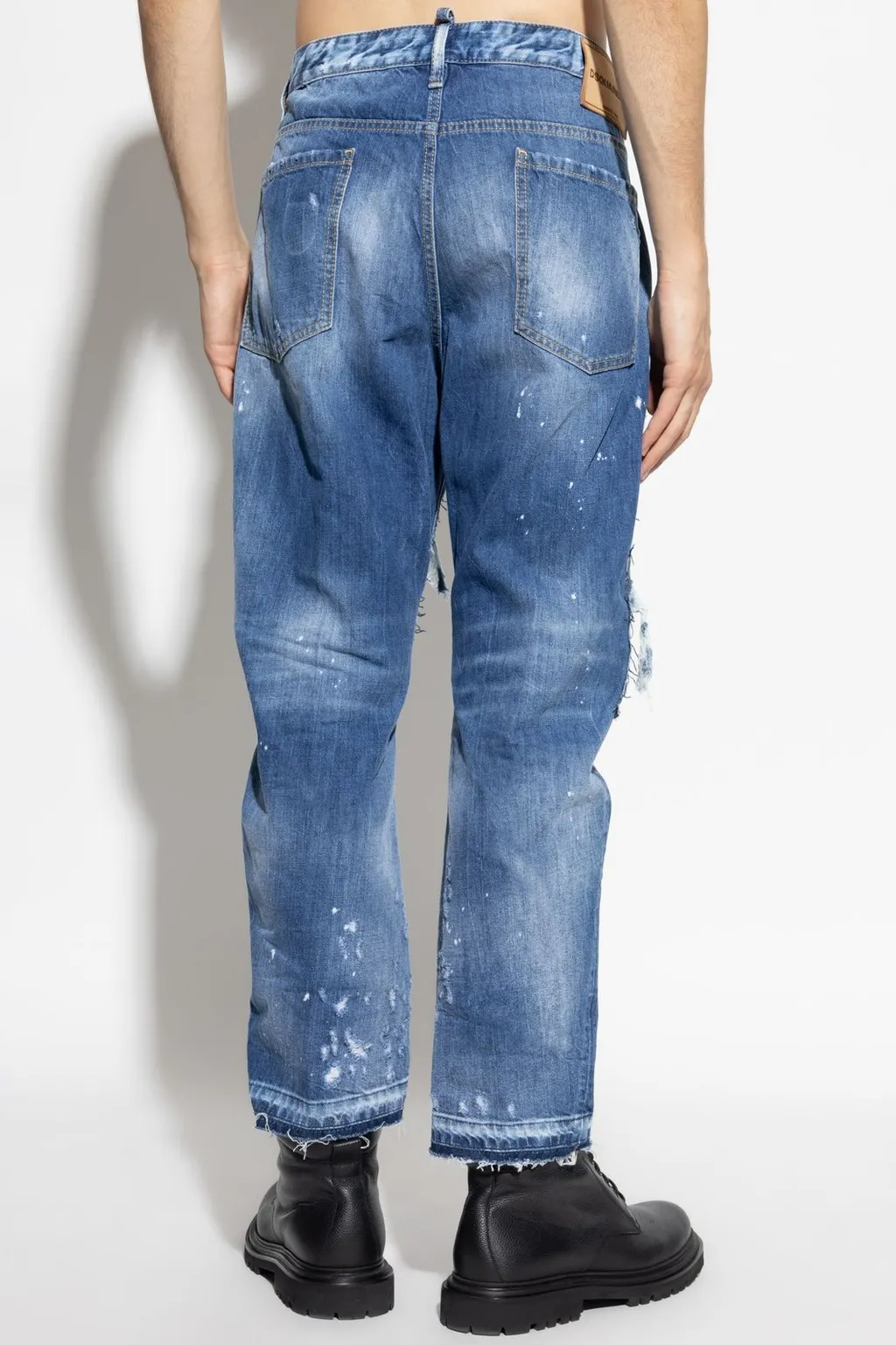 Dsquared2 Distressed Straight-Leg Jeans