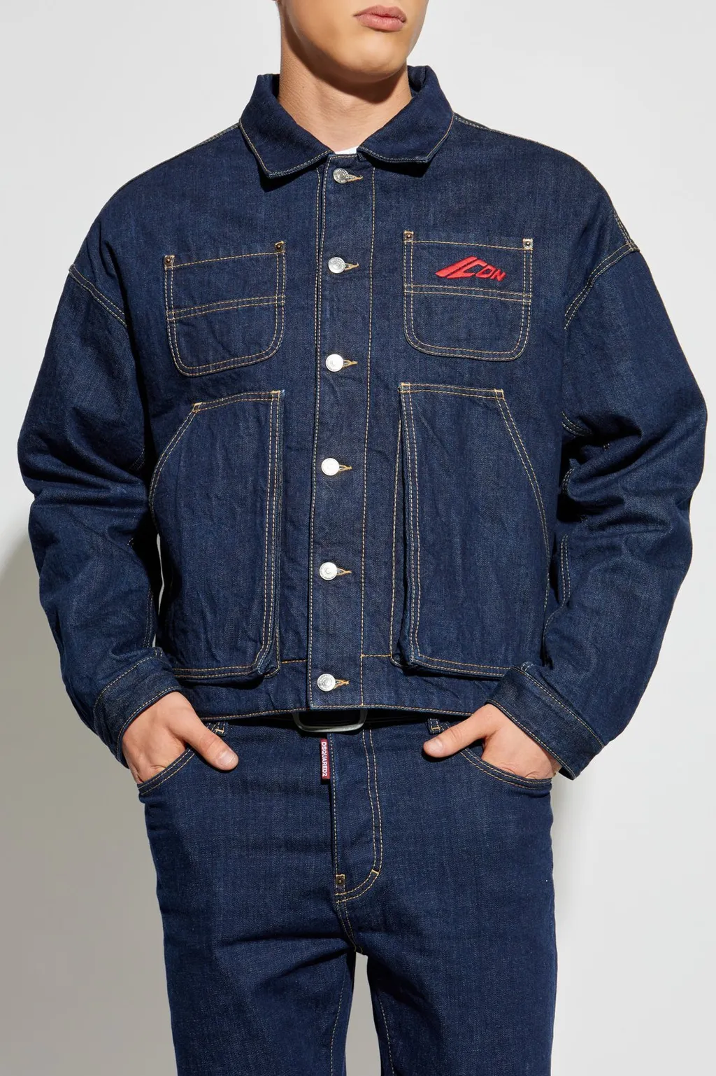 Dsquared2 Icon Logo Embroidered Denim Jacket