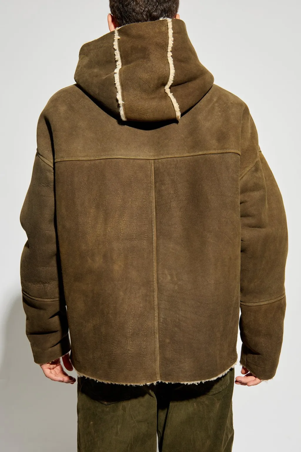 Dsquared2 Zip-Up Hooded Leather Coat