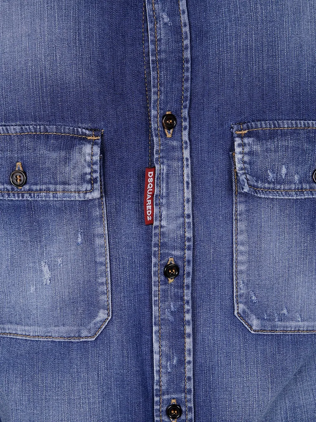 Dsquared2 Light Wash Relax Dan Worker Pocket Shirt