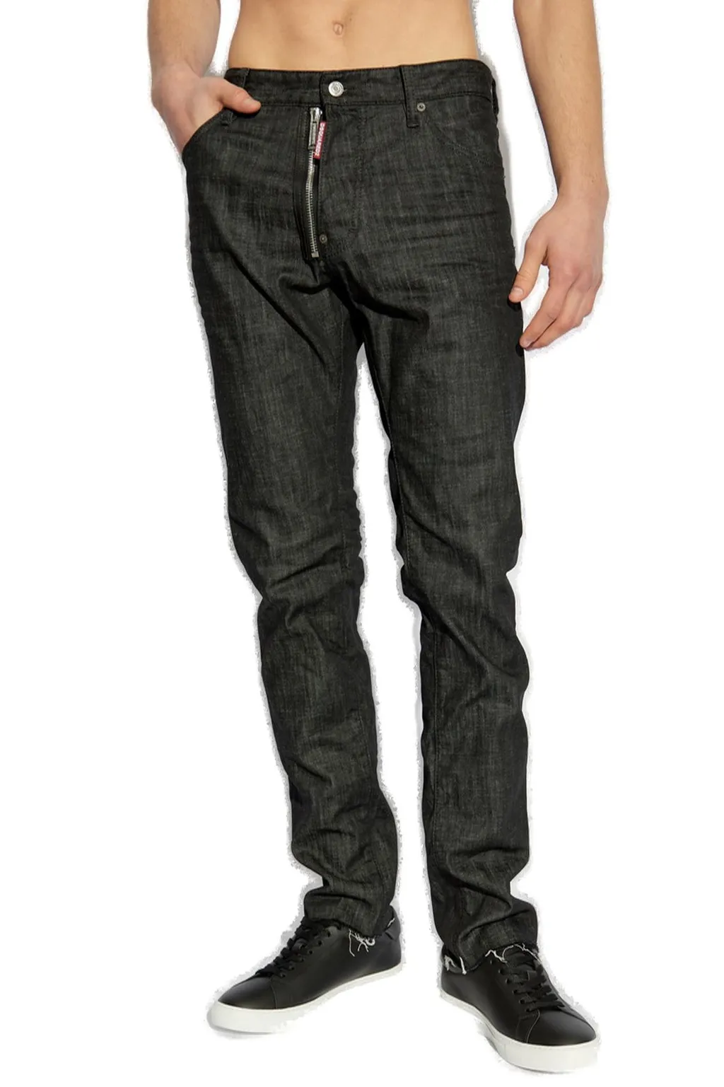 Dsquared2 Zip-Detailed Tapered Jeans