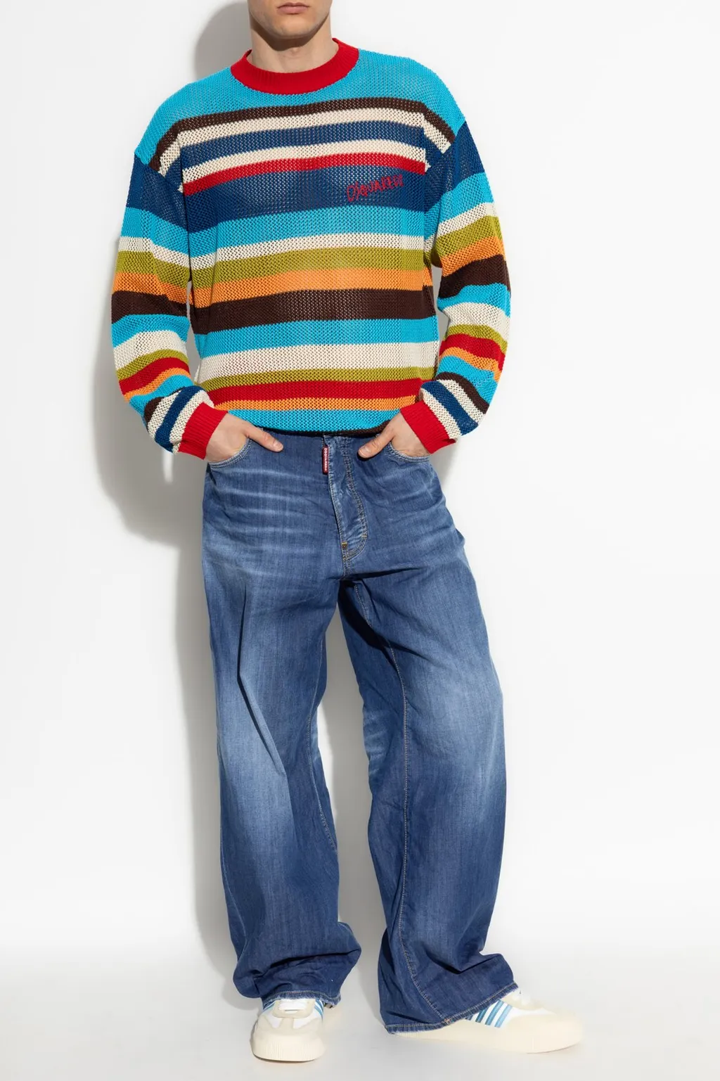 Dsquared2 Summer Lovers Medium Wash Loose Jeans
