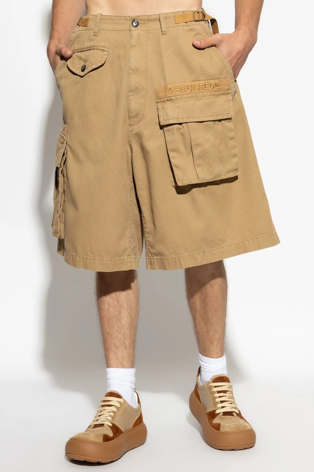Dsquared2 Logo Embroidered Cargo Shorts