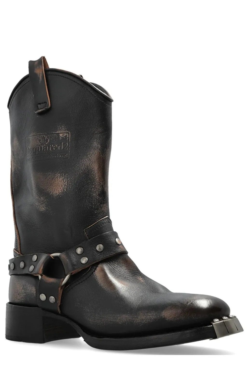 Dsquared2 Harley Distressed Biker Boots