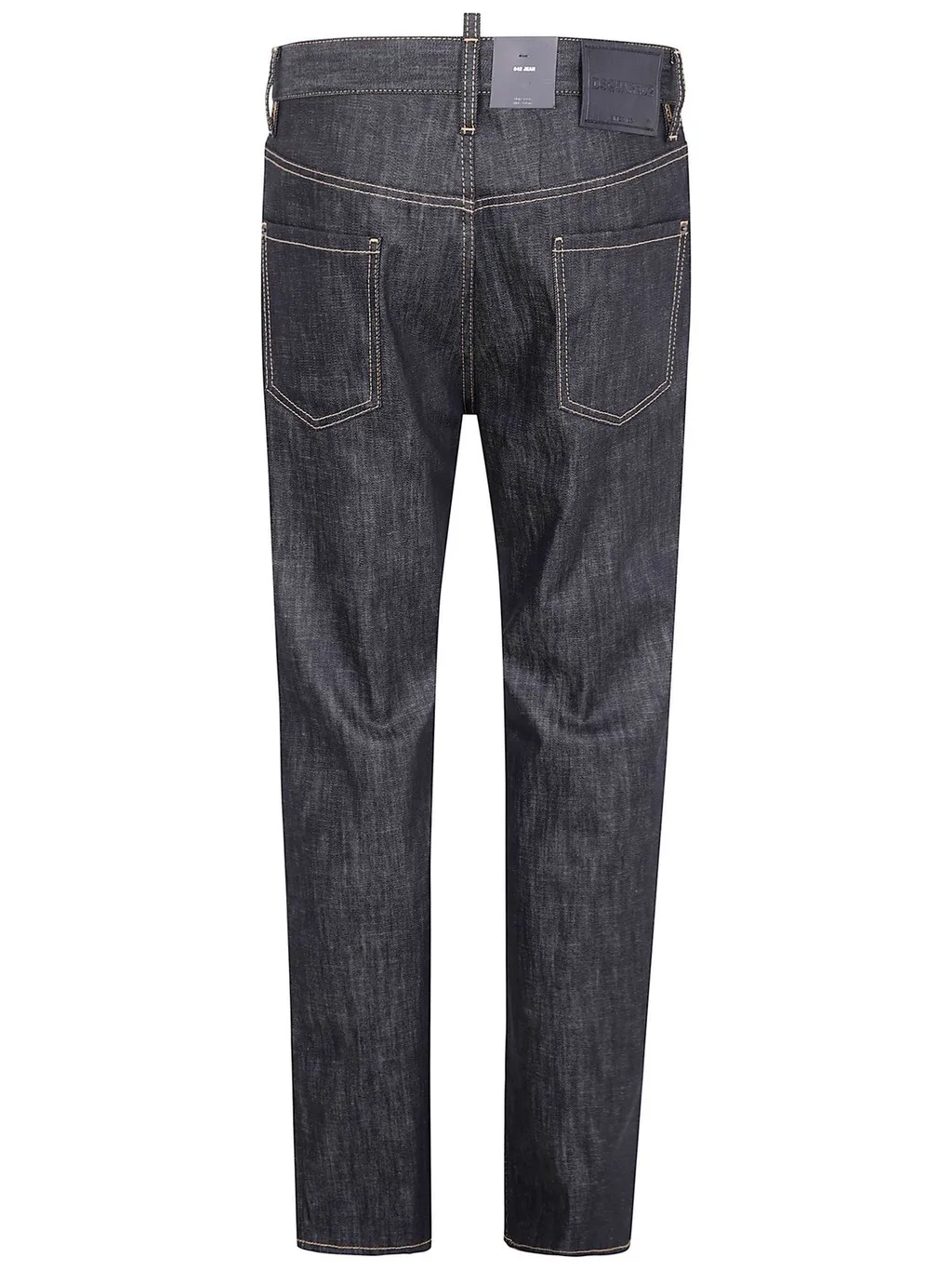Dsquared2 Logo Patch Straight Leg Jeans