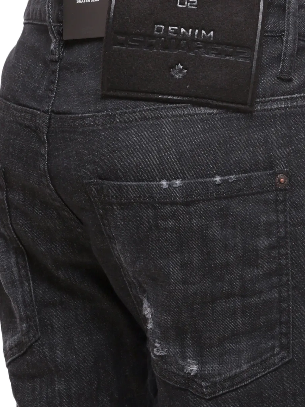 Dsquared2 Logo Patch Distressed Skinny Jeans