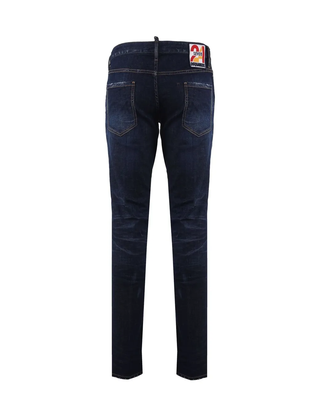 Dsquared2 Logo-Patch Slim-Cut Distressed Jeans