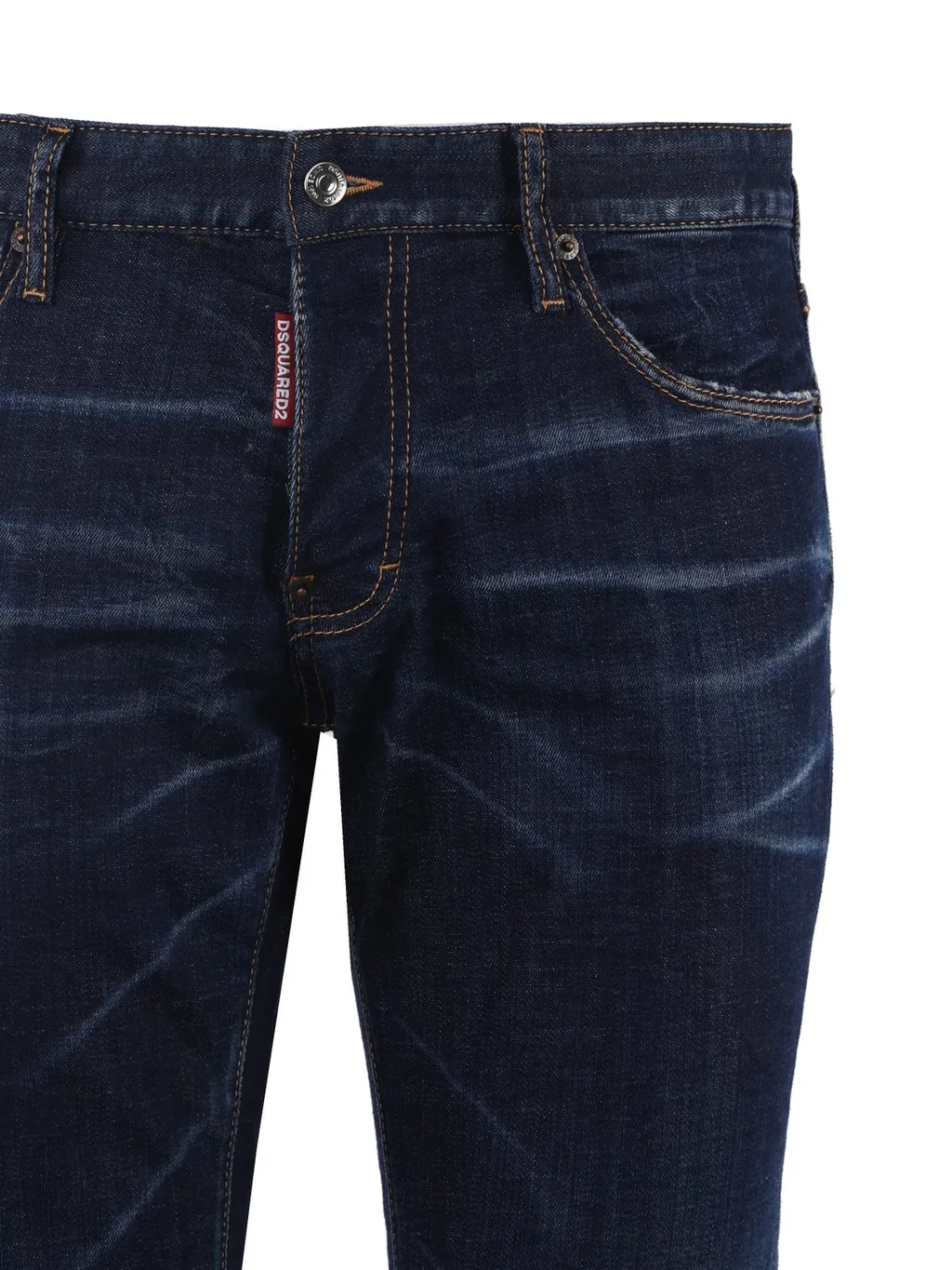 Dsquared2 Logo-Patch Slim-Cut Distressed Jeans