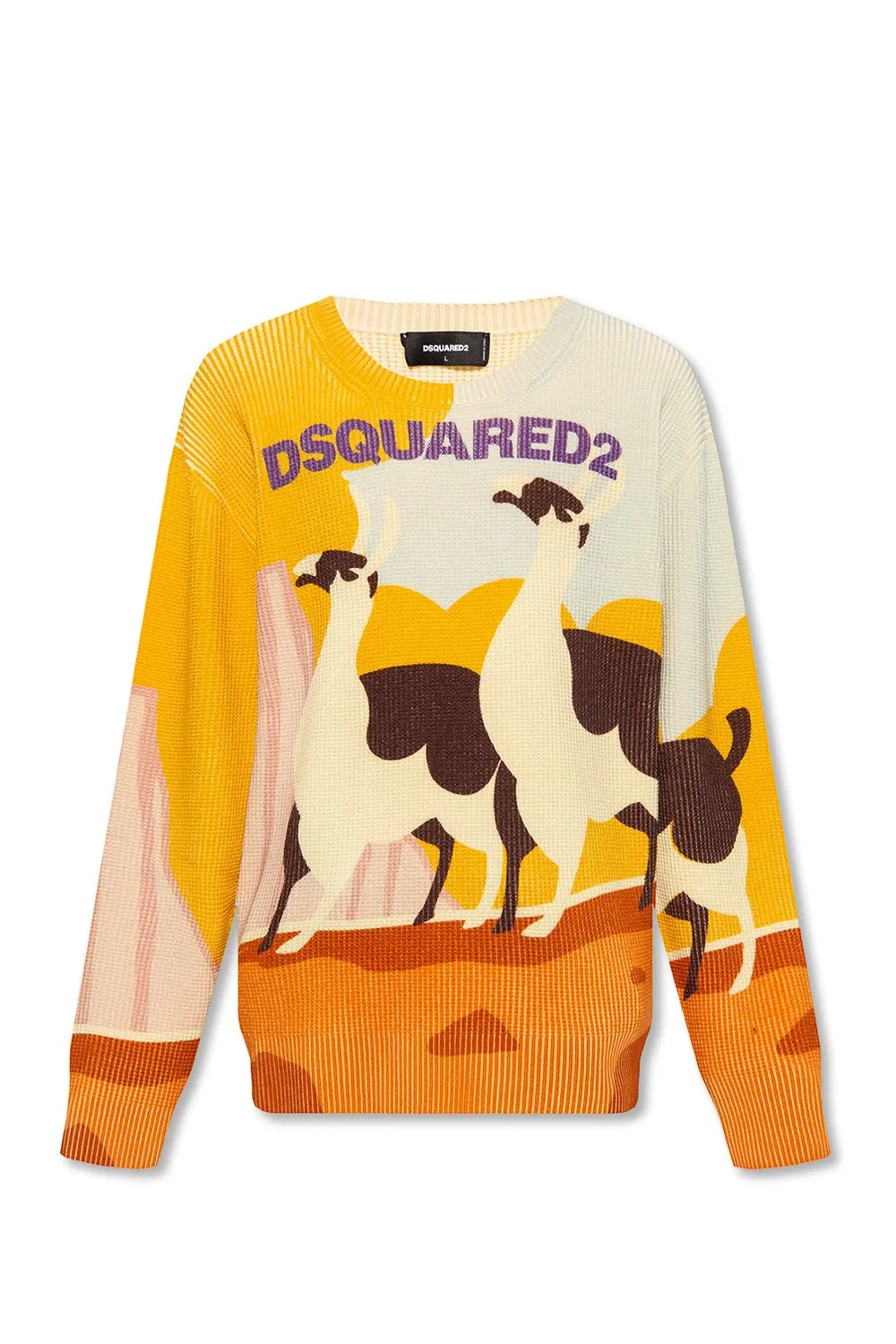 Dsquared2 Llama Country Crewneck Knitted Jumper