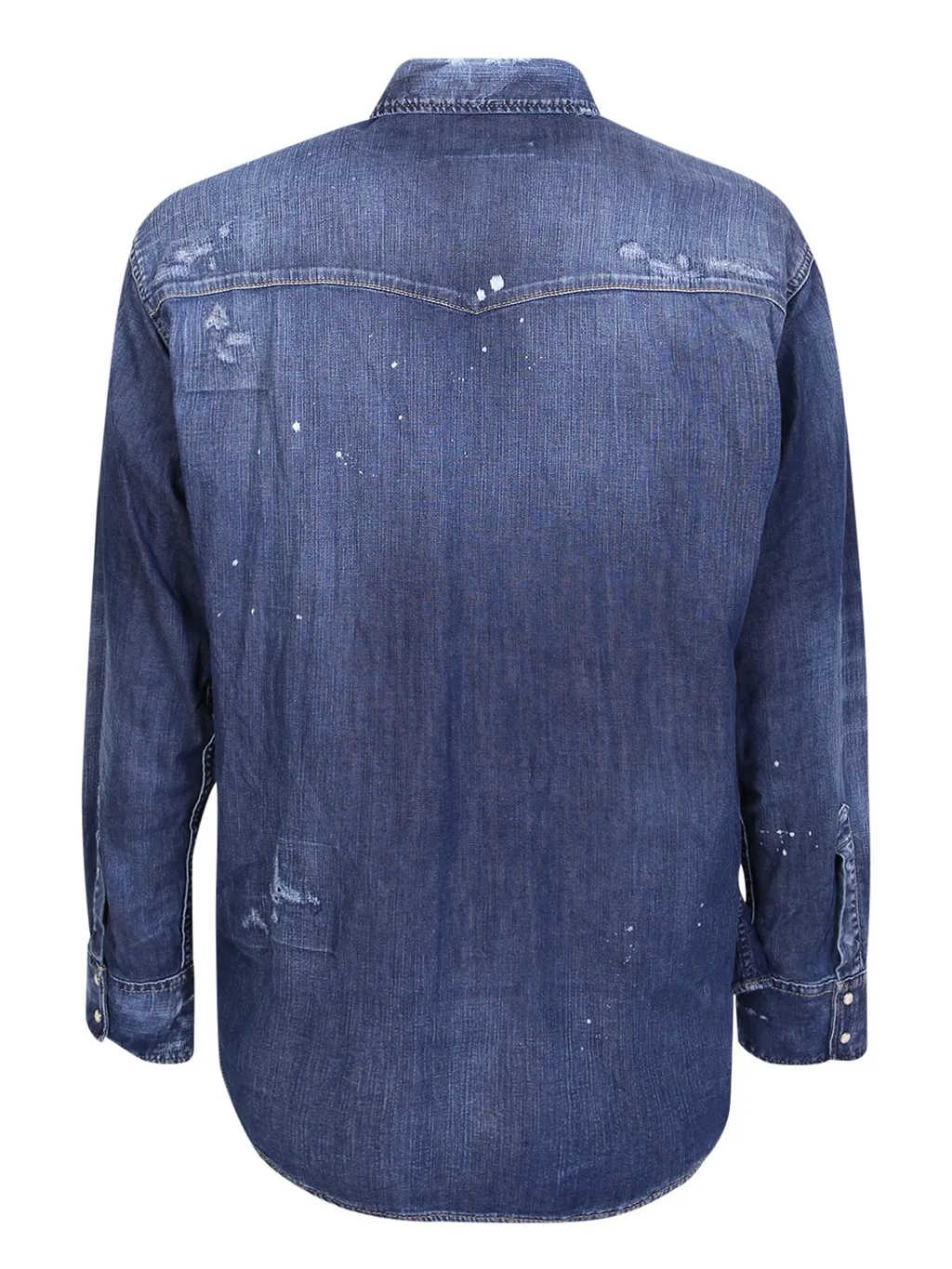 Dsquared2 Logo Patch Buttoned Denim Shirt