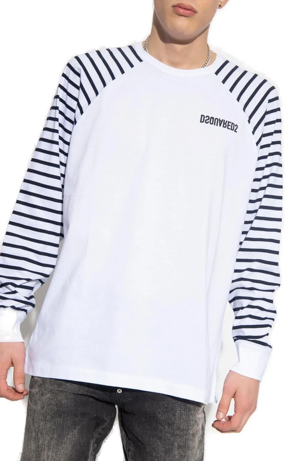 Dsquared2 Long Sleeved Striped T-Shirt