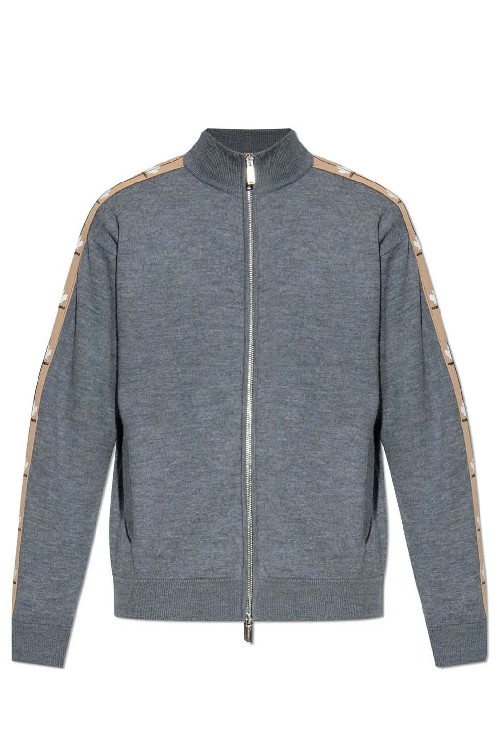 Dsquared2 High-Neck Zipped Knitted Cardigan