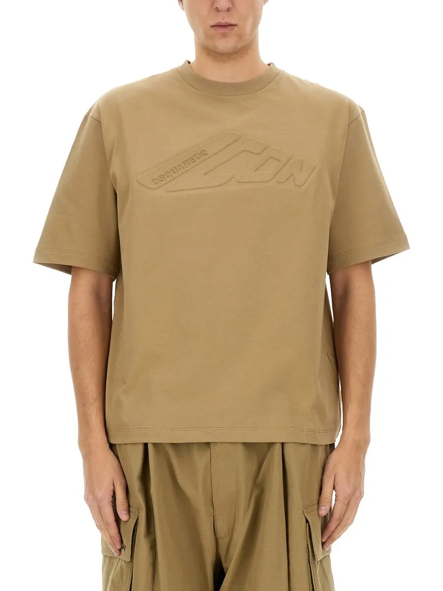 Dsquared2 Logo Embossed Crewneck T-Shirt
