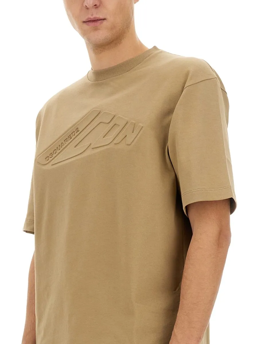 Dsquared2 Logo Embossed Crewneck T-Shirt