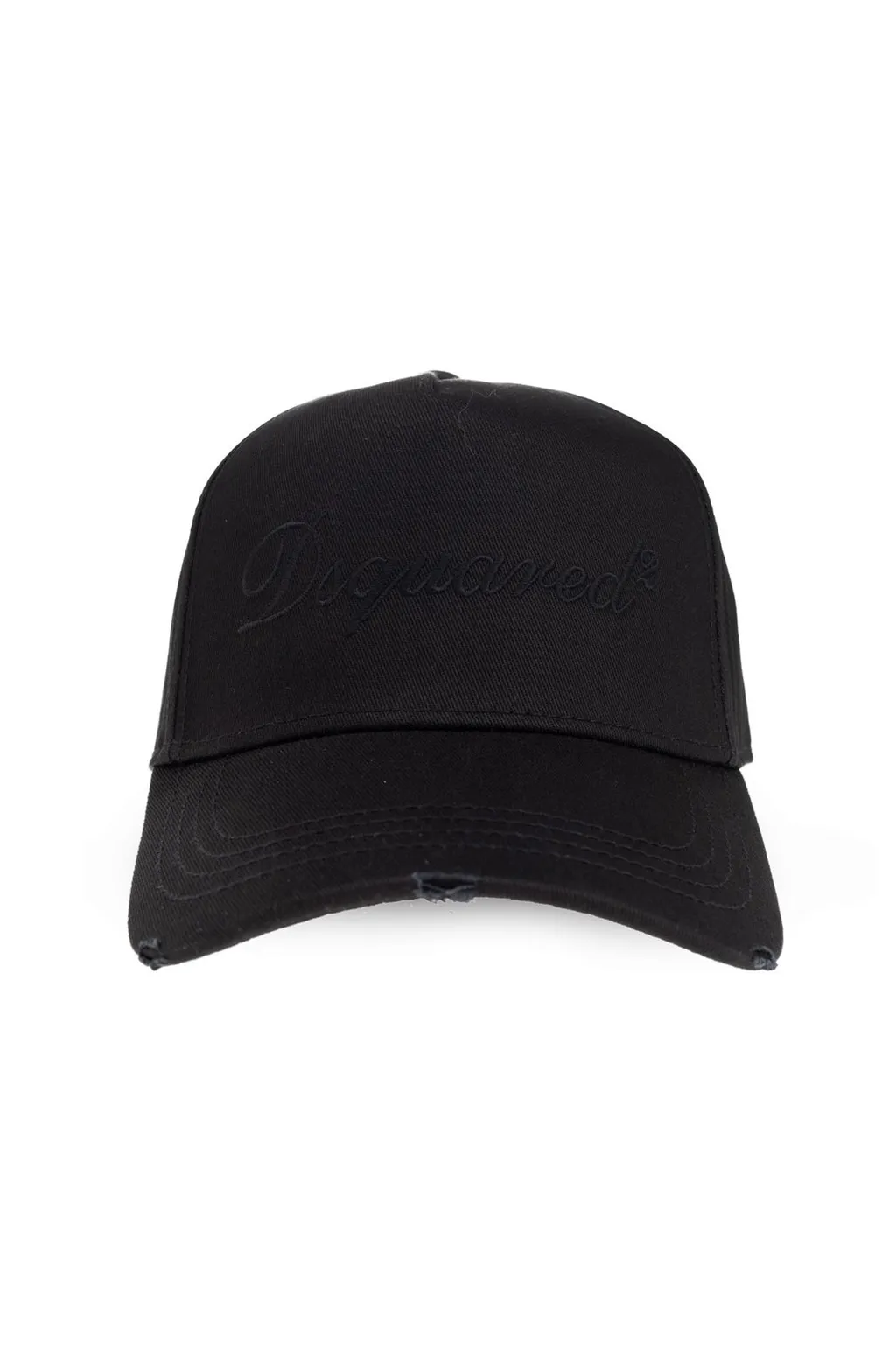 Dsquared2 Logo Embroidered Distressed Baseball Cap
