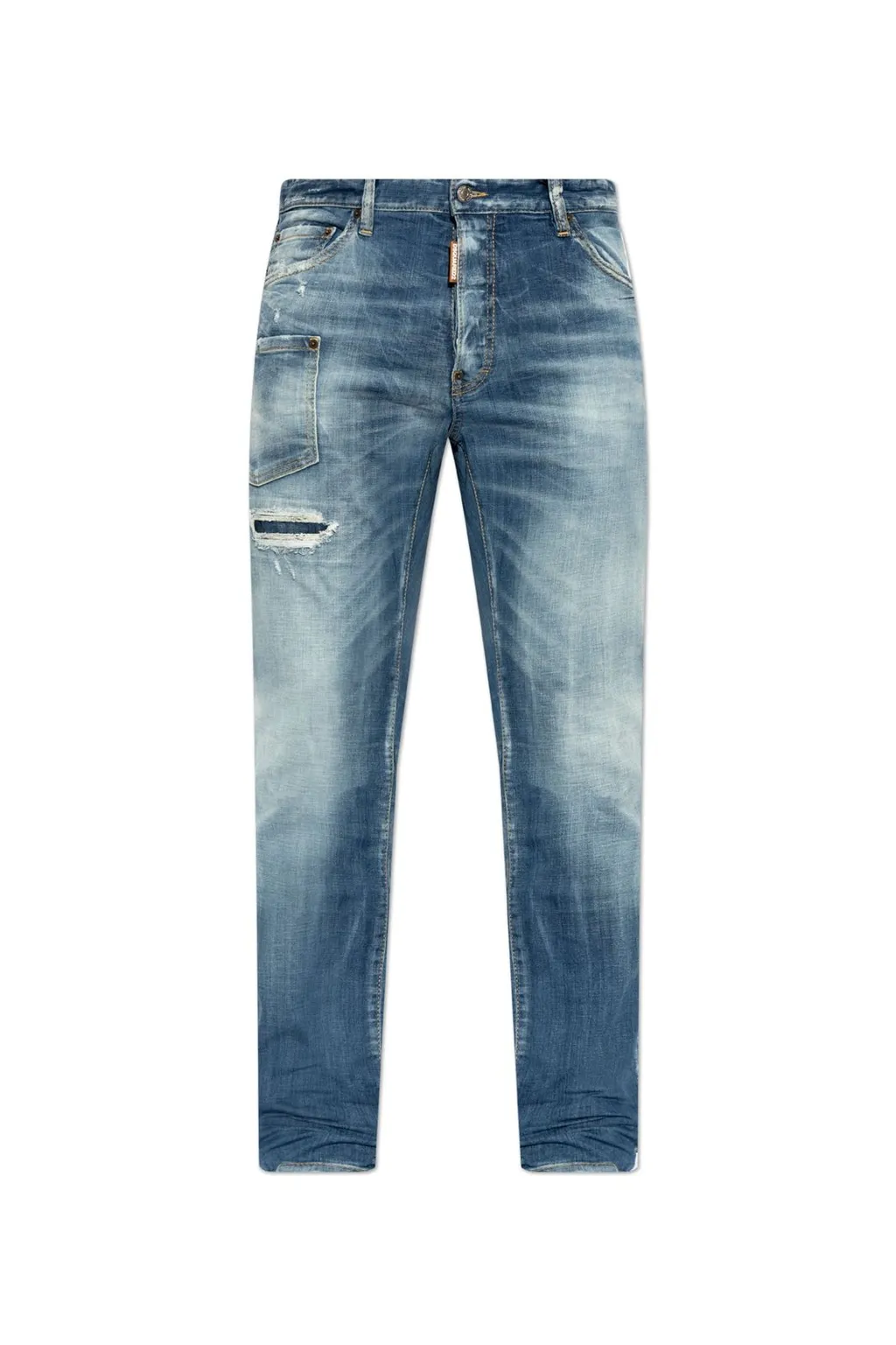 Dsquared2 Distressed Straight-Leg Jeans