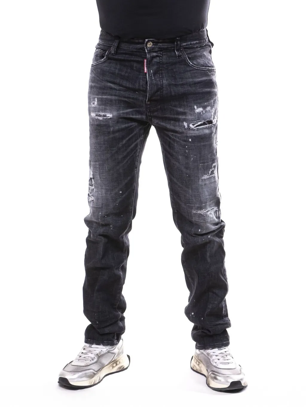 Dsquared2 Distressed Slim Fit Jeans