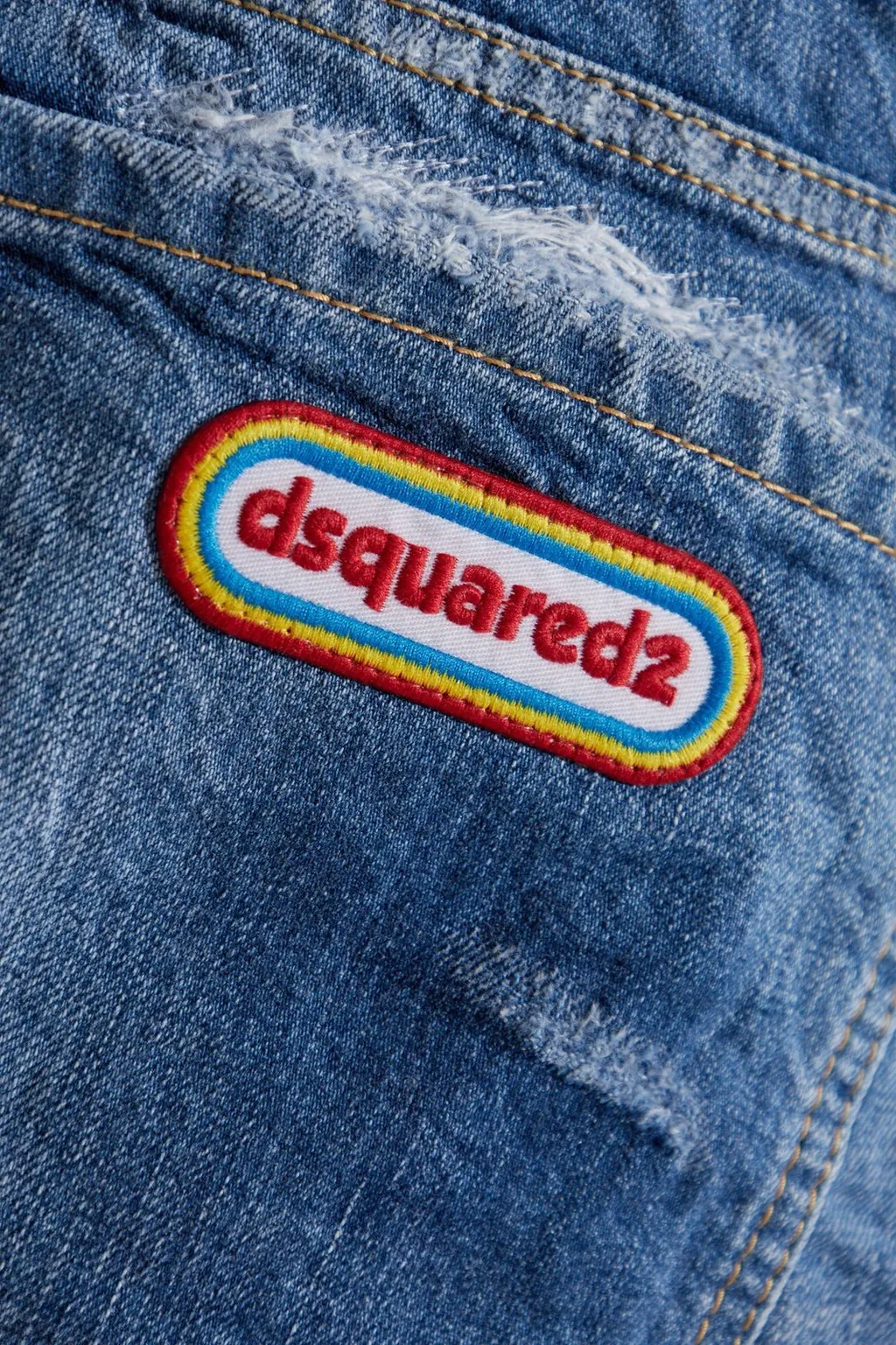 Dsquared2 Bro Distressed Straight-Leg Jeans