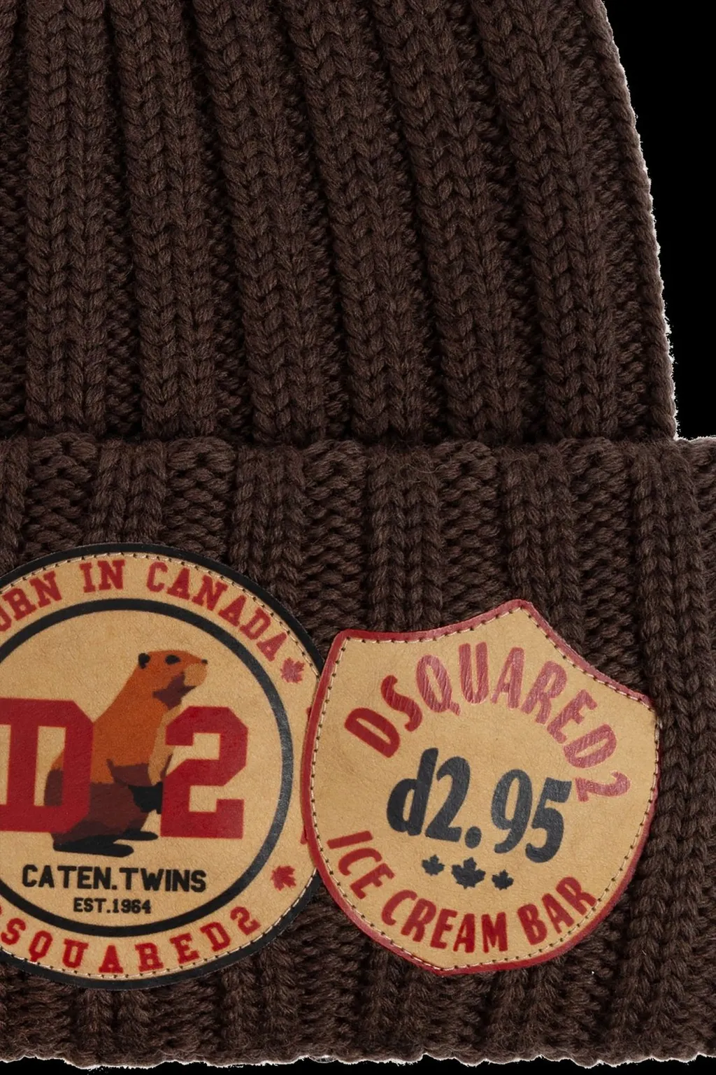 Dsquared2 Logo Patch Knitted Beanie