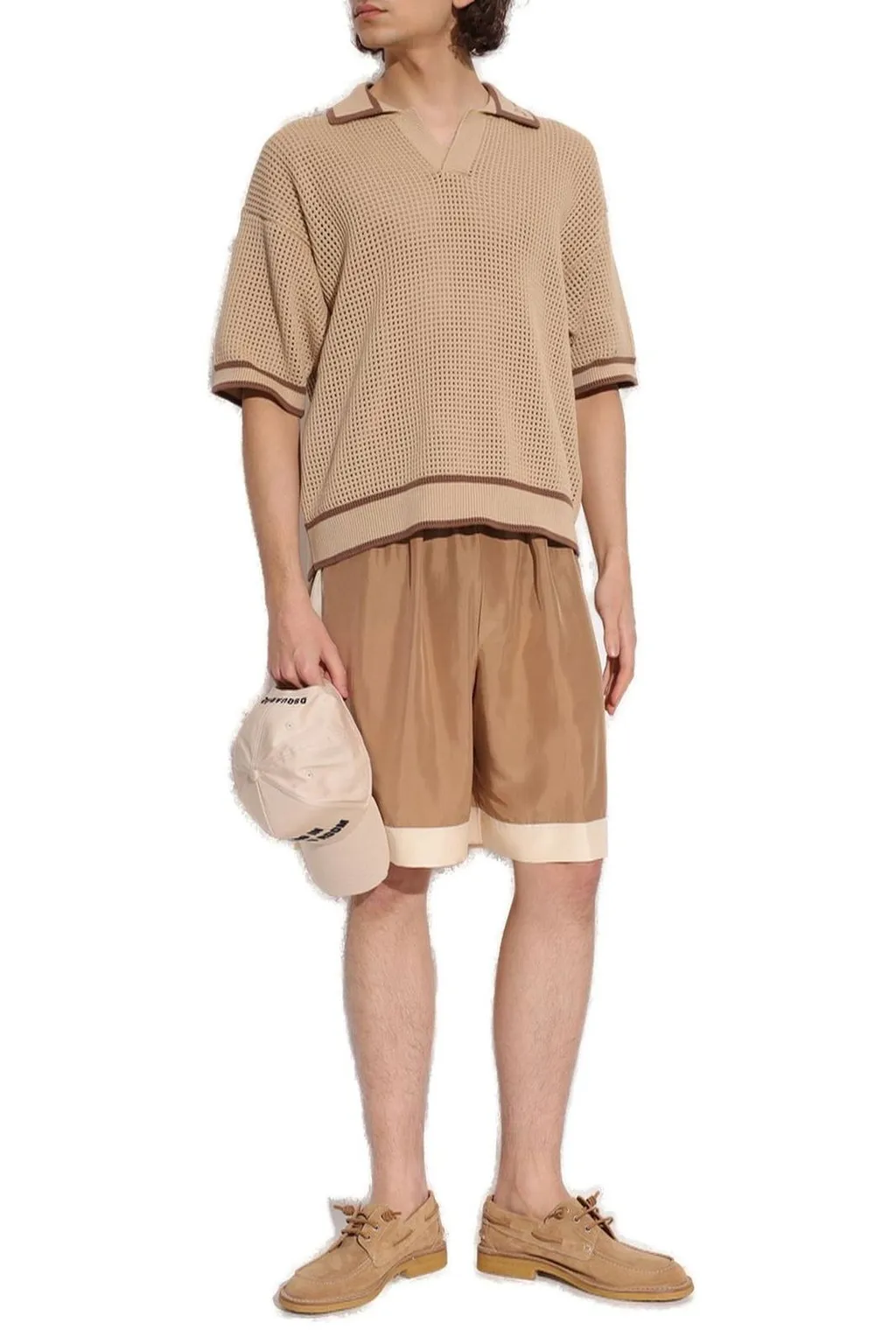Dsquared2 Open Work Knitted Polo